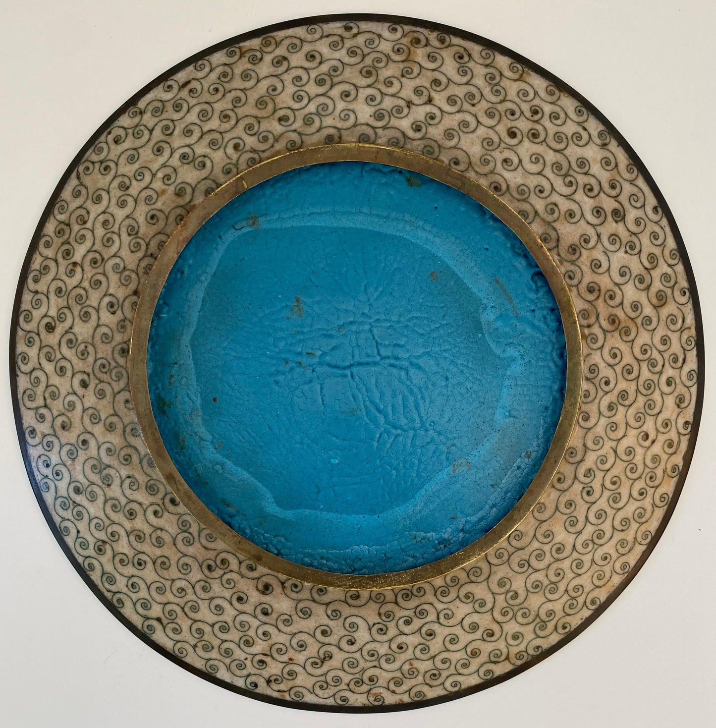 Japanese Meiji Cloisonné Charger, Hand-Painted Porcelain Bowl, Japan — detail 6