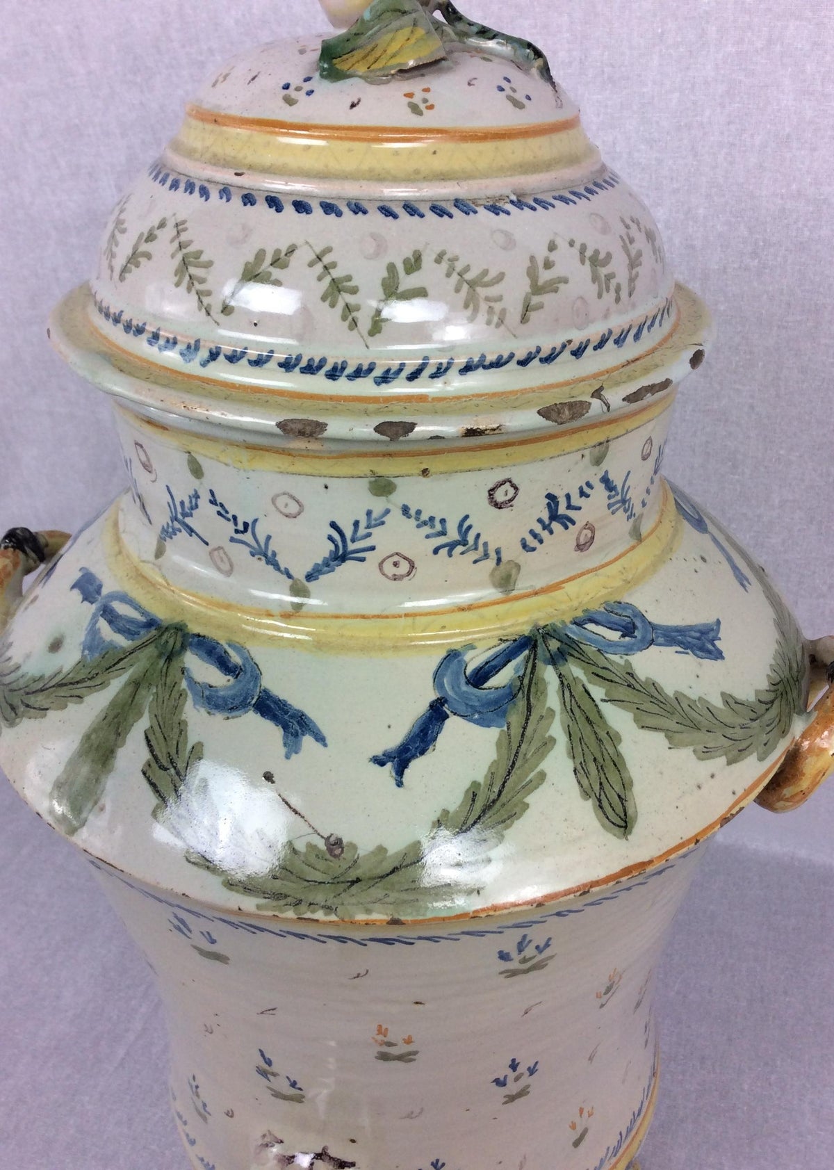 18th Century French Provencal Ceramic Centerpiece, Louis XVI Style — detail 2