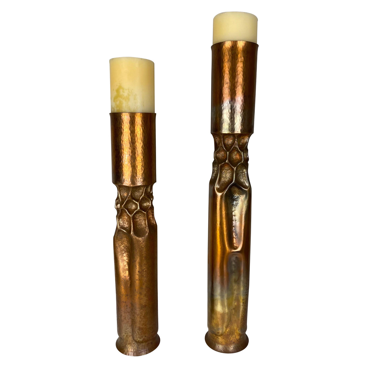 Thomas Roy Markusen Pair of Large Modernist Candleholders