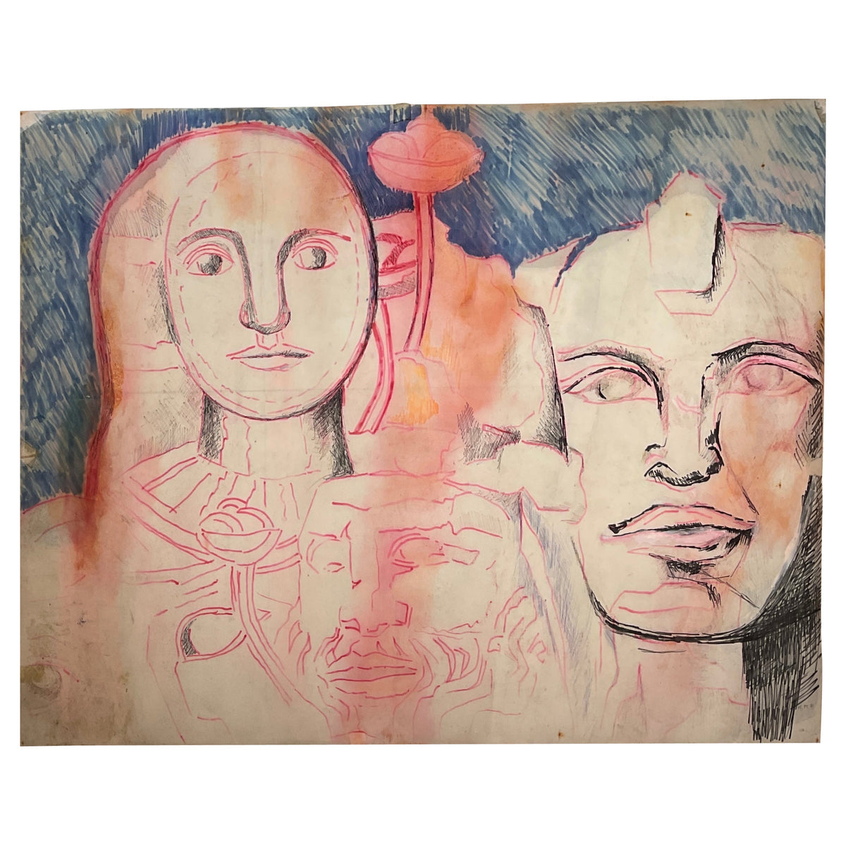 Fernand Leger Style Drawing by Heidi Melano