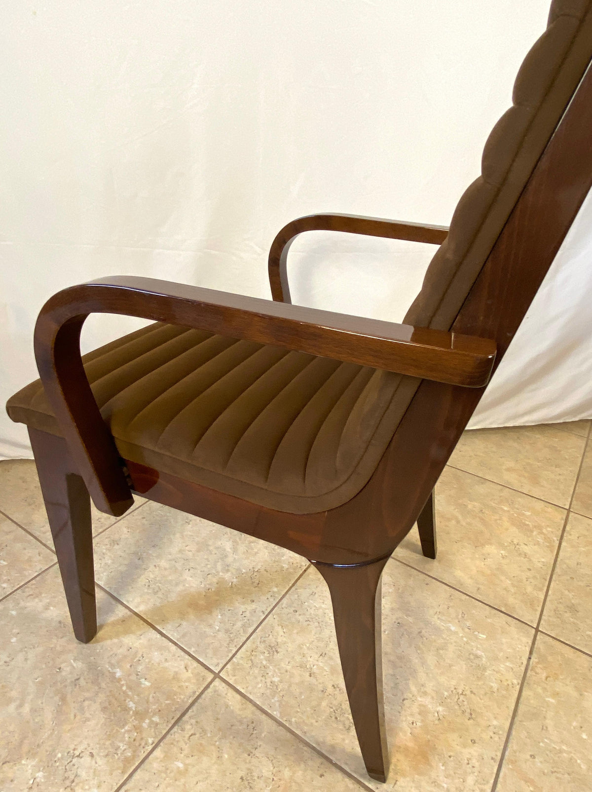 Set of 6 Art Deco Style Dining Chairs, Upholstered Dining Chairs — detail 3