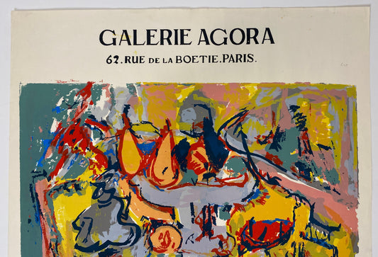 Original Abstract Art Exhibition Poster, French Poster Paris France — detail 2