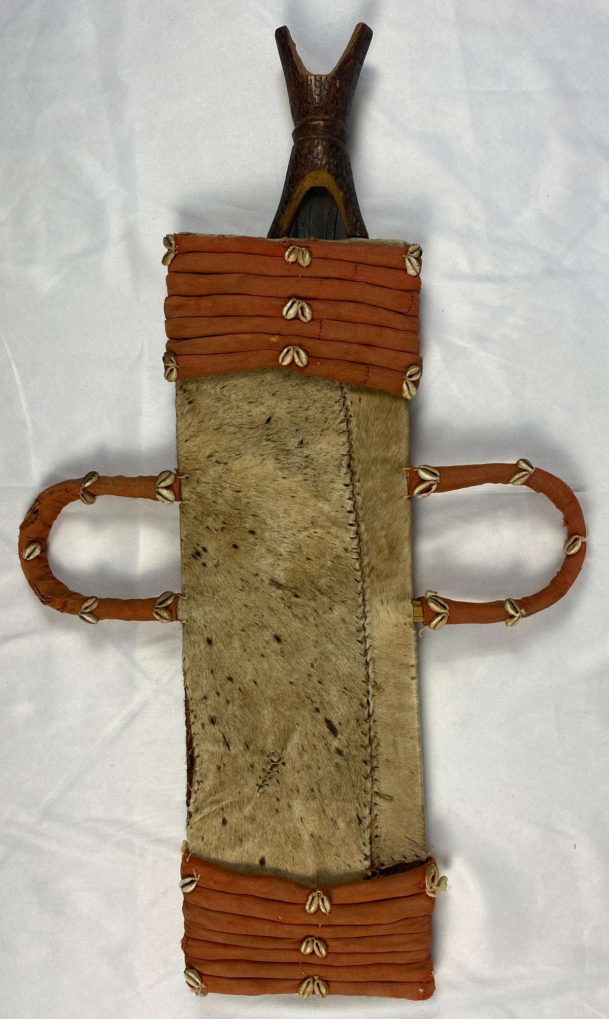 African Tribal Weapon in Animal Skin Holder — detail 12
