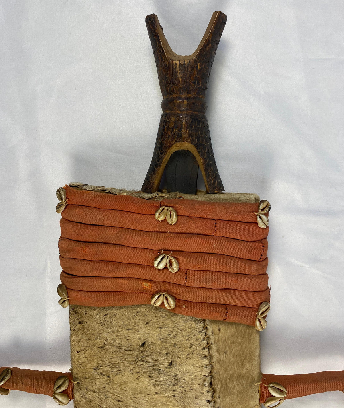 African Tribal Weapon in Animal Skin Holder — detail 2