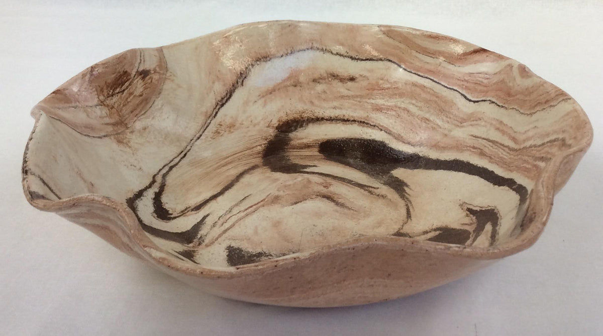 Decorative Apt Mixed Earths Bowl or Large Vide Poche — detail 7