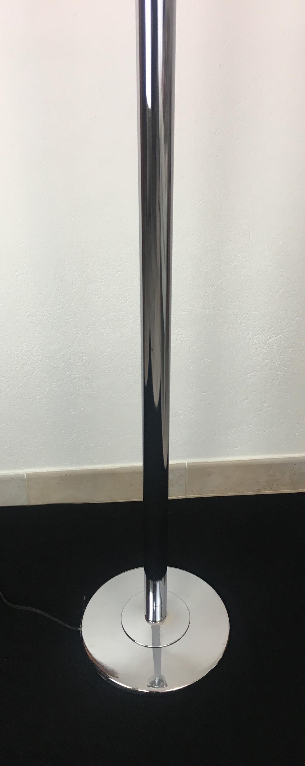 French Art Deco Polished Chrome Floor Lamp — detail 7