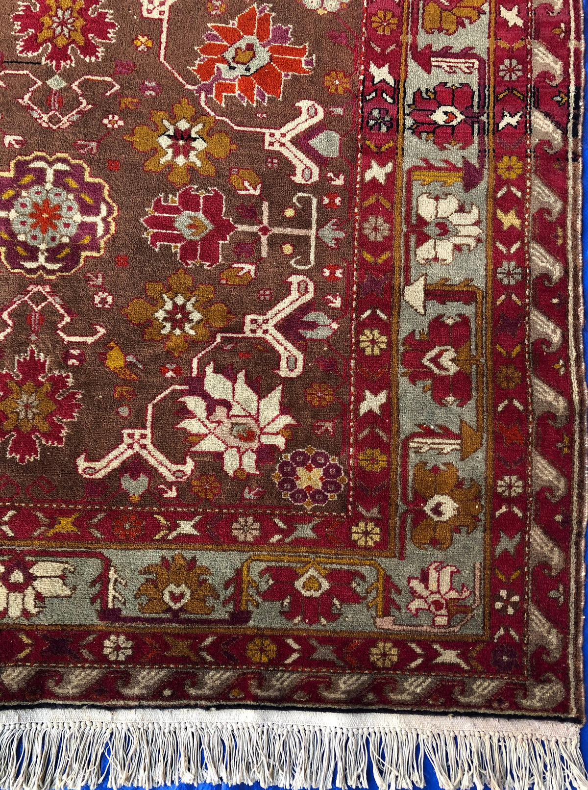 Fine Antique Tribal Caucasian Rug — detail 7