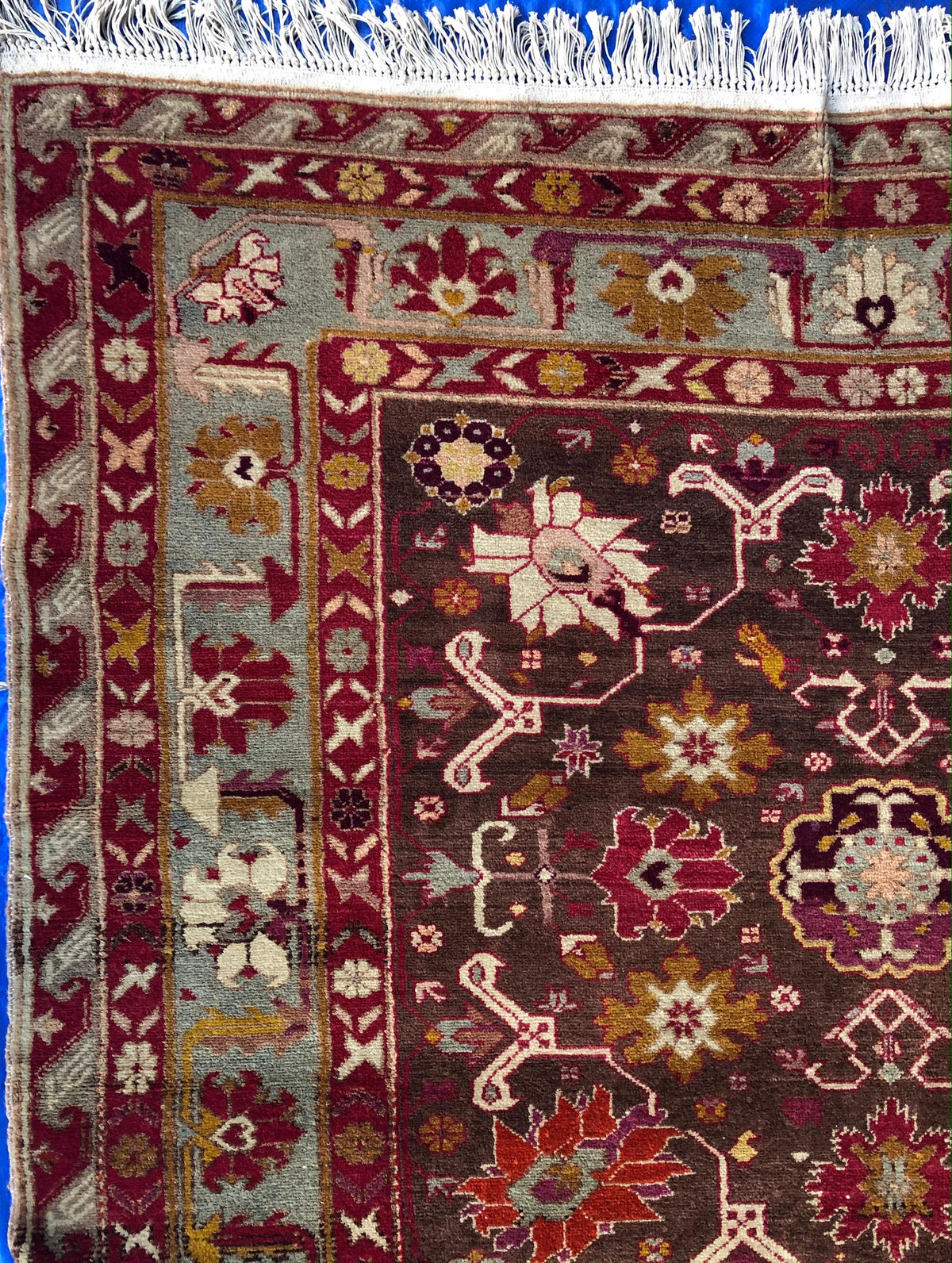 Fine Antique Tribal Caucasian Rug — detail 9