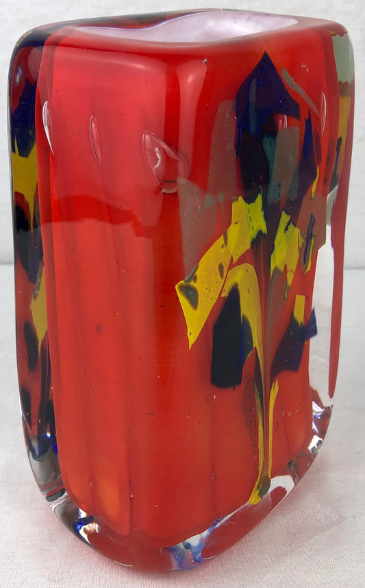 French Mid-Century Layered Art Glass Vase by Raymond Branly, 1950s–1960s — detail 2