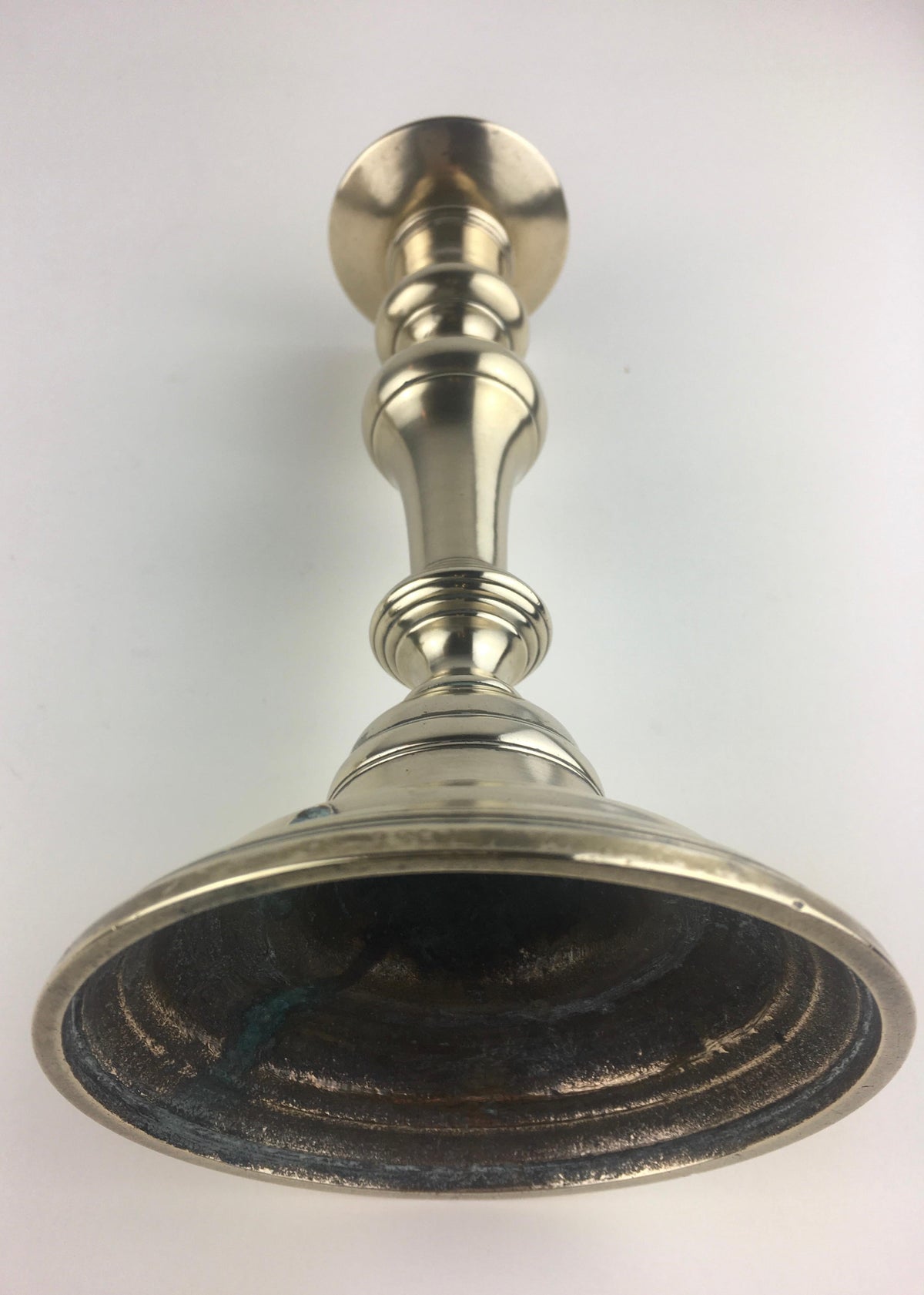 Pair of French Solid Brass Candlesticks — detail 5