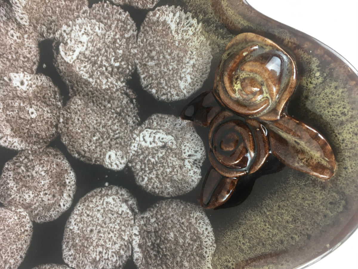 French Midcentury Ceramic Bowl, Earth Tones — detail 5