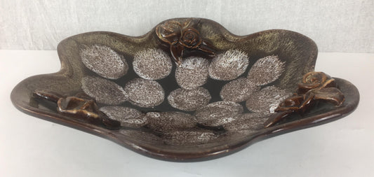 French Midcentury Ceramic Bowl, Earth Tones — detail 2