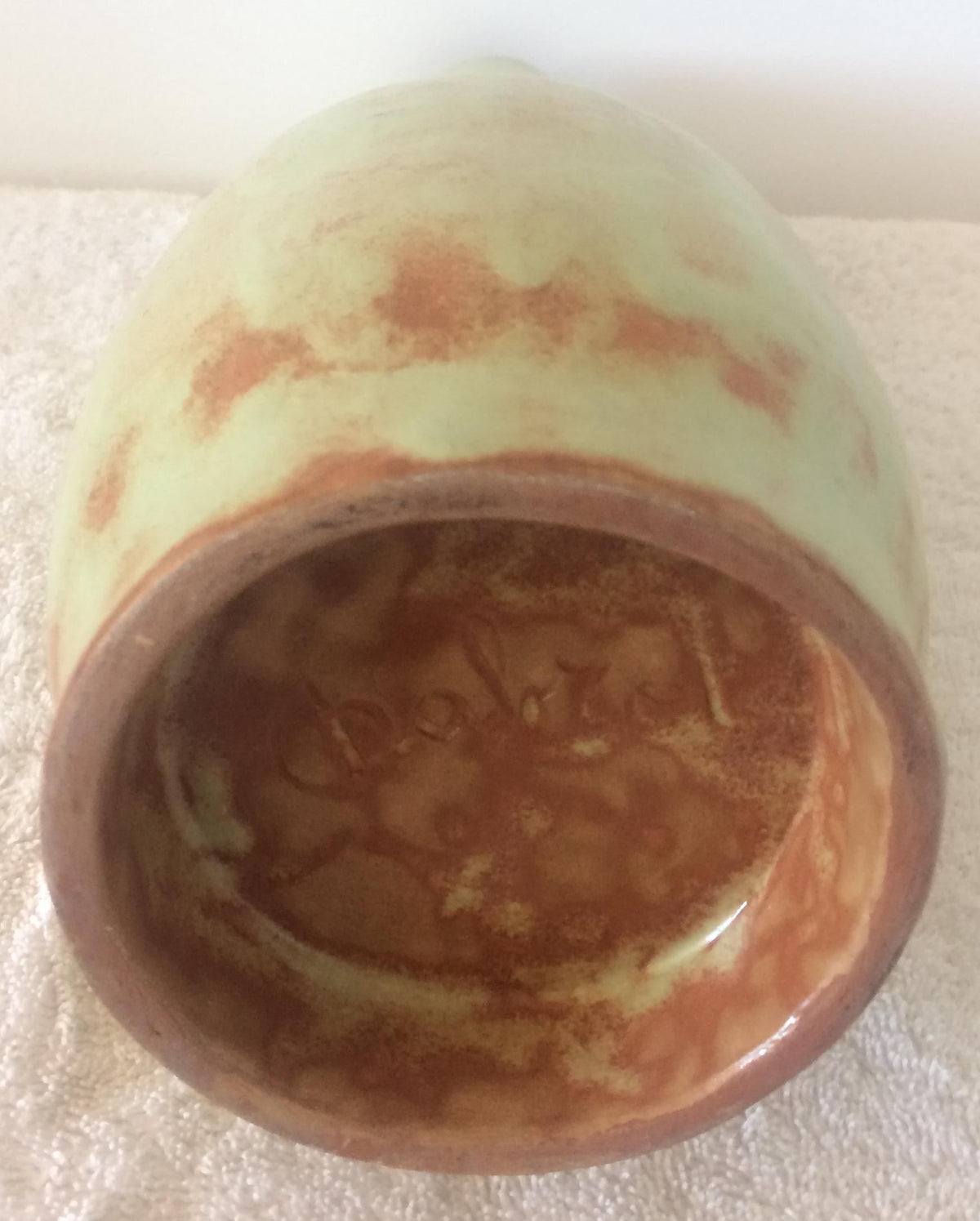 French Ceramic Vase from Vallauris Signed Chabrol — detail 6