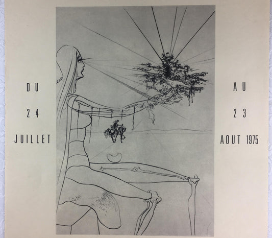 Salvador Dali Midcentury Art Exhibition Poster, 1975 — detail 2