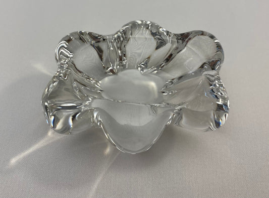 Daum Salt and Pepper Crystal Serving Dishes, Marked — detail 2