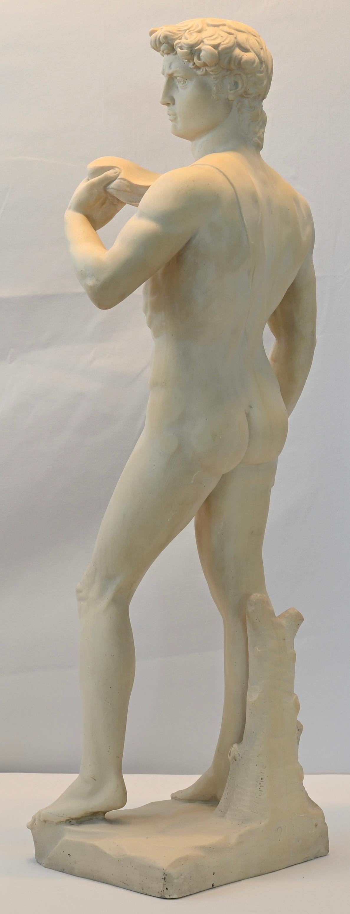Roman Classical Nude Male Marble Sculpture by Lorenzo dal Torrione, Italy — detail 3
