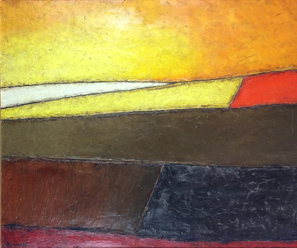 Original 20th Century Abstract Painting by Christian Lagarde Demianoff — detail 3