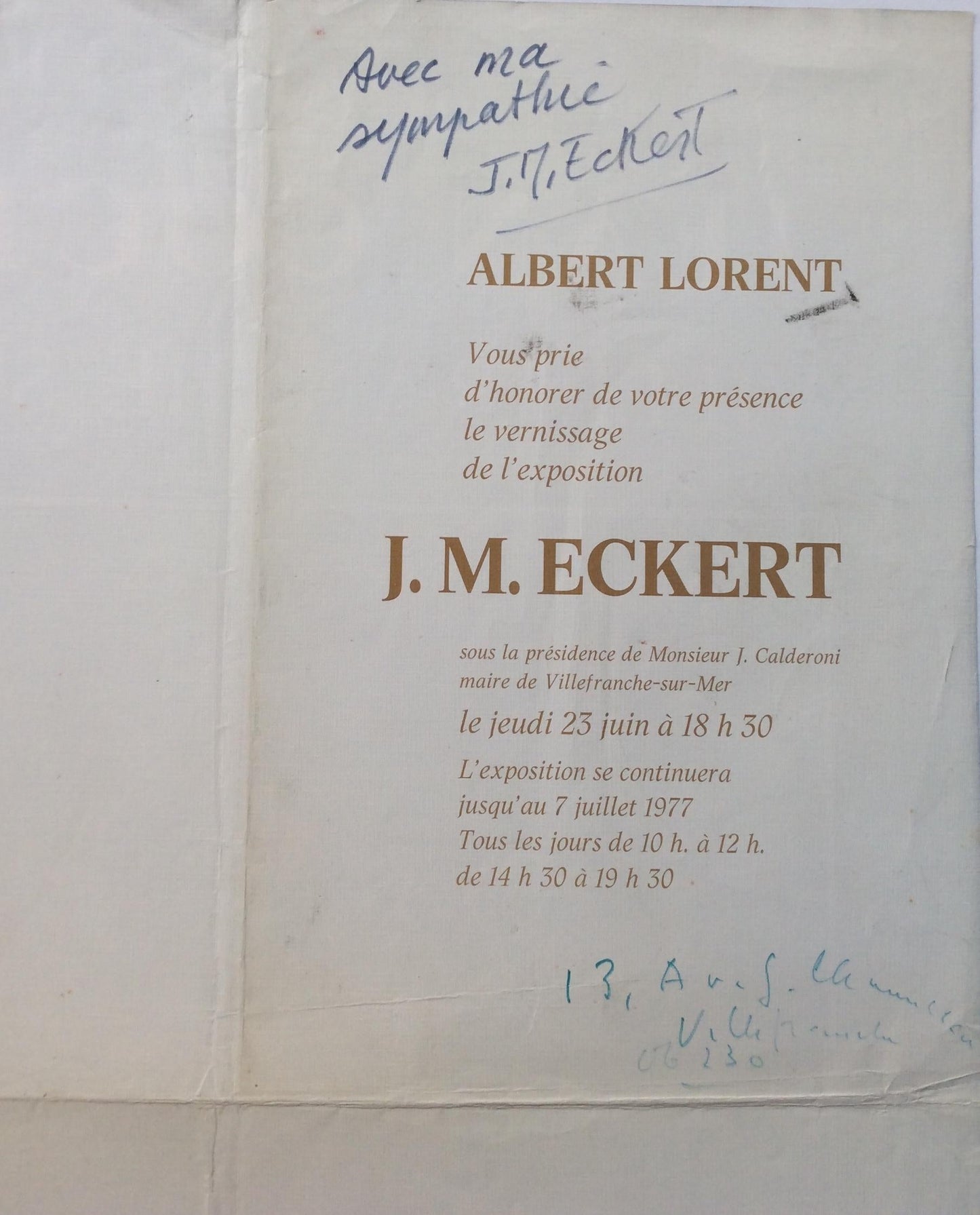 Original Midcentury Landscape Art Poster Signed by John Michael Eckert — detail 6
