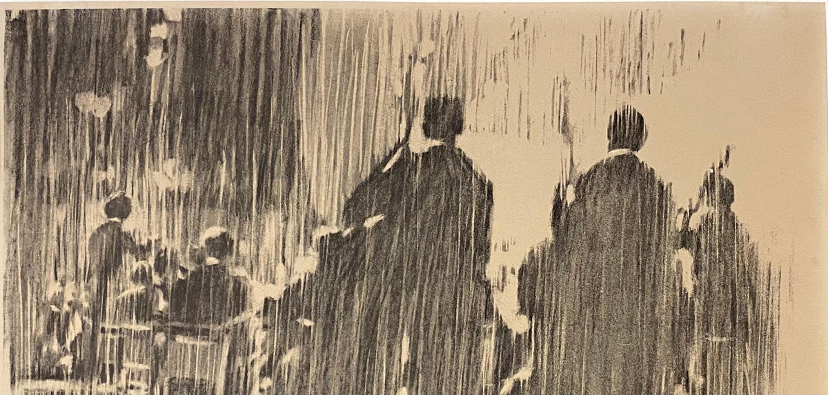 Musical Theme Lithograph Titled "in Concert" by Edna Glaubman — detail 4