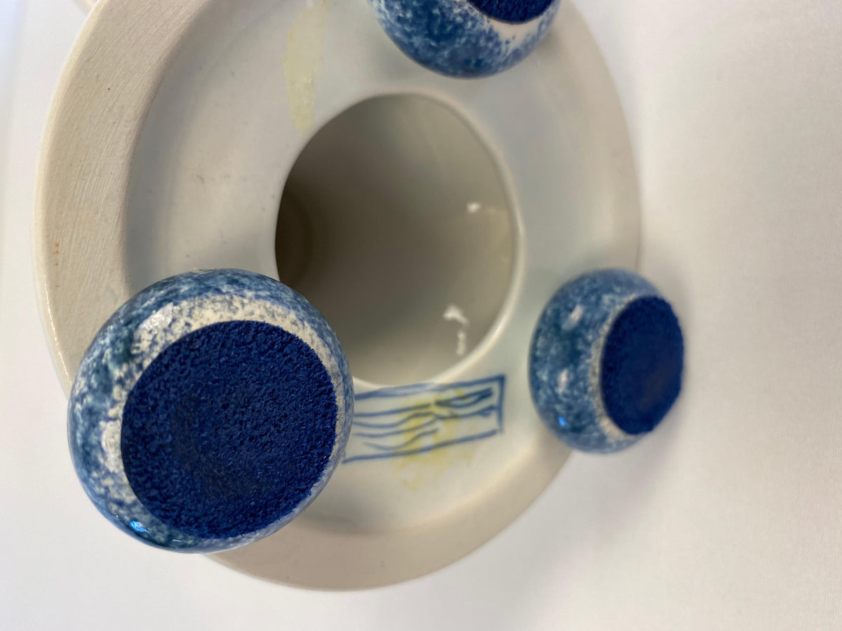 English Delft Candle Holders — detail 5