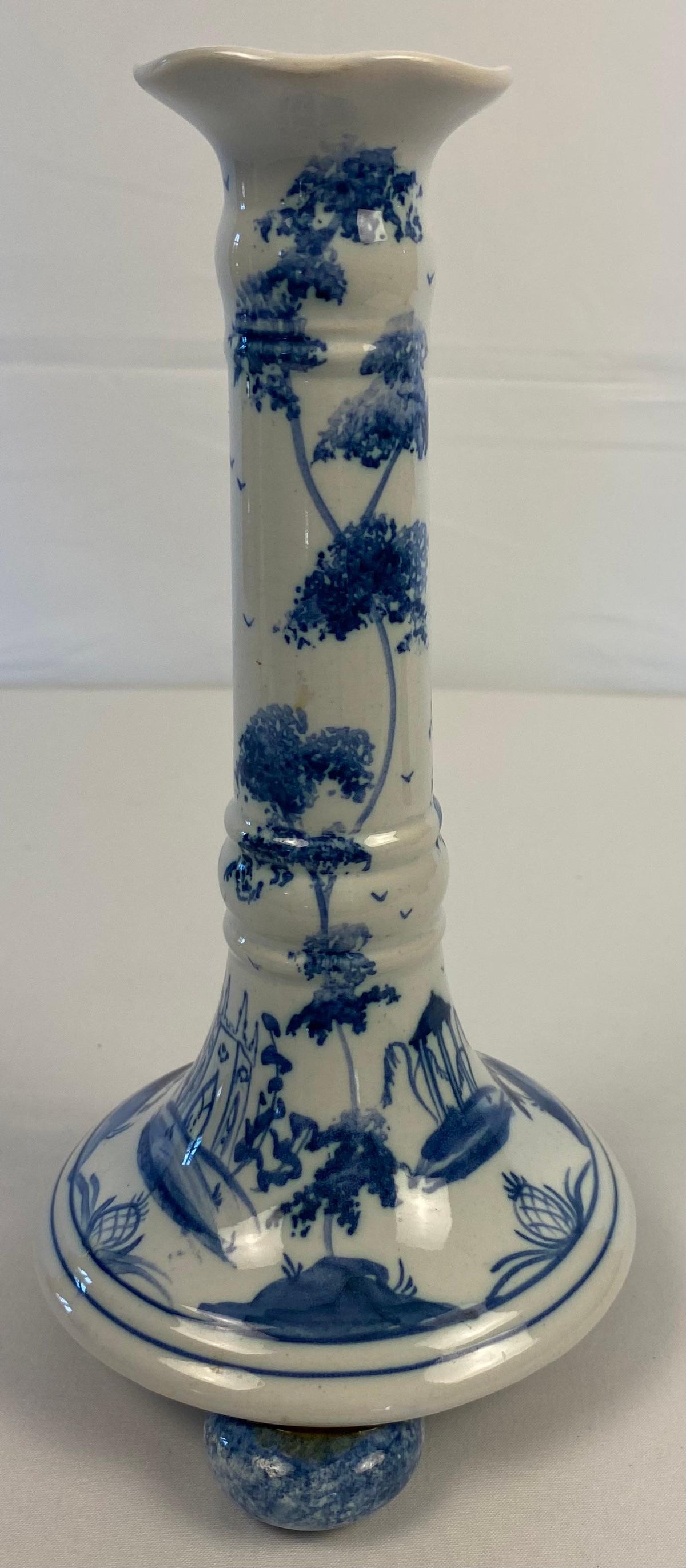 English Delft Candle Holders — detail 4