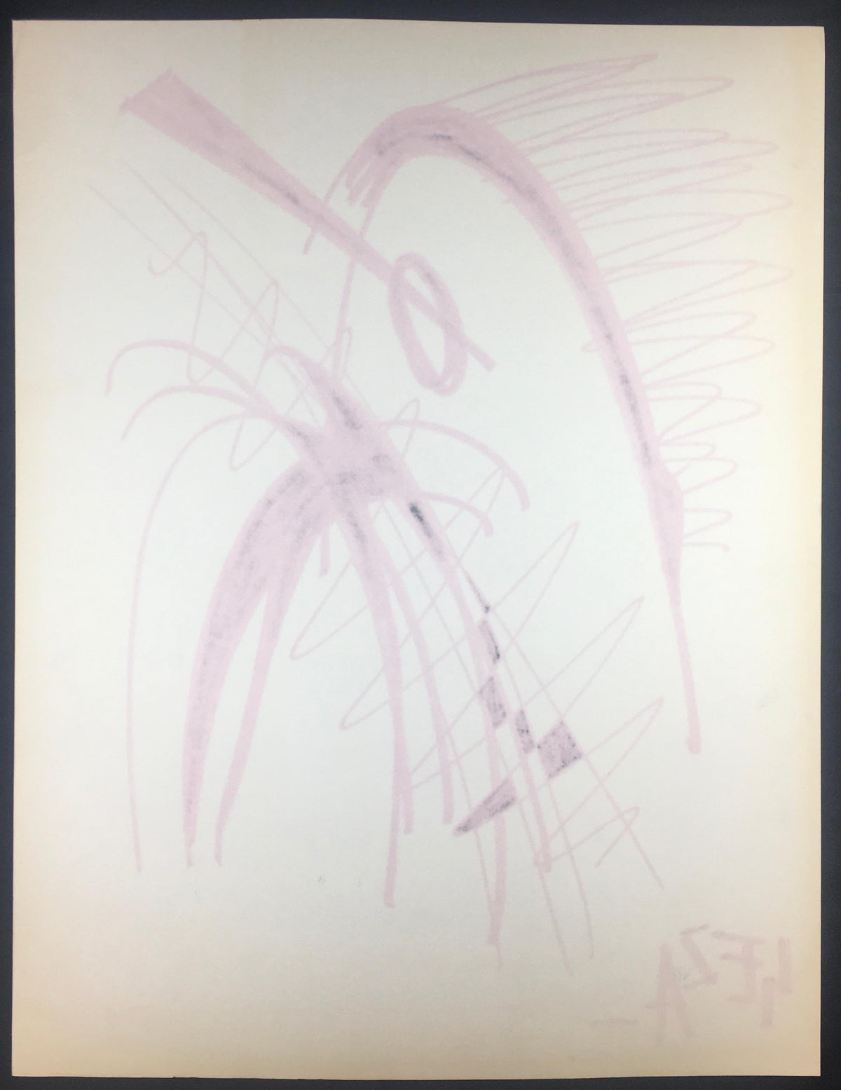 Collection of Three Modern Abstract Drawings Signed Geza, Manner of Franz Kline — detail 6