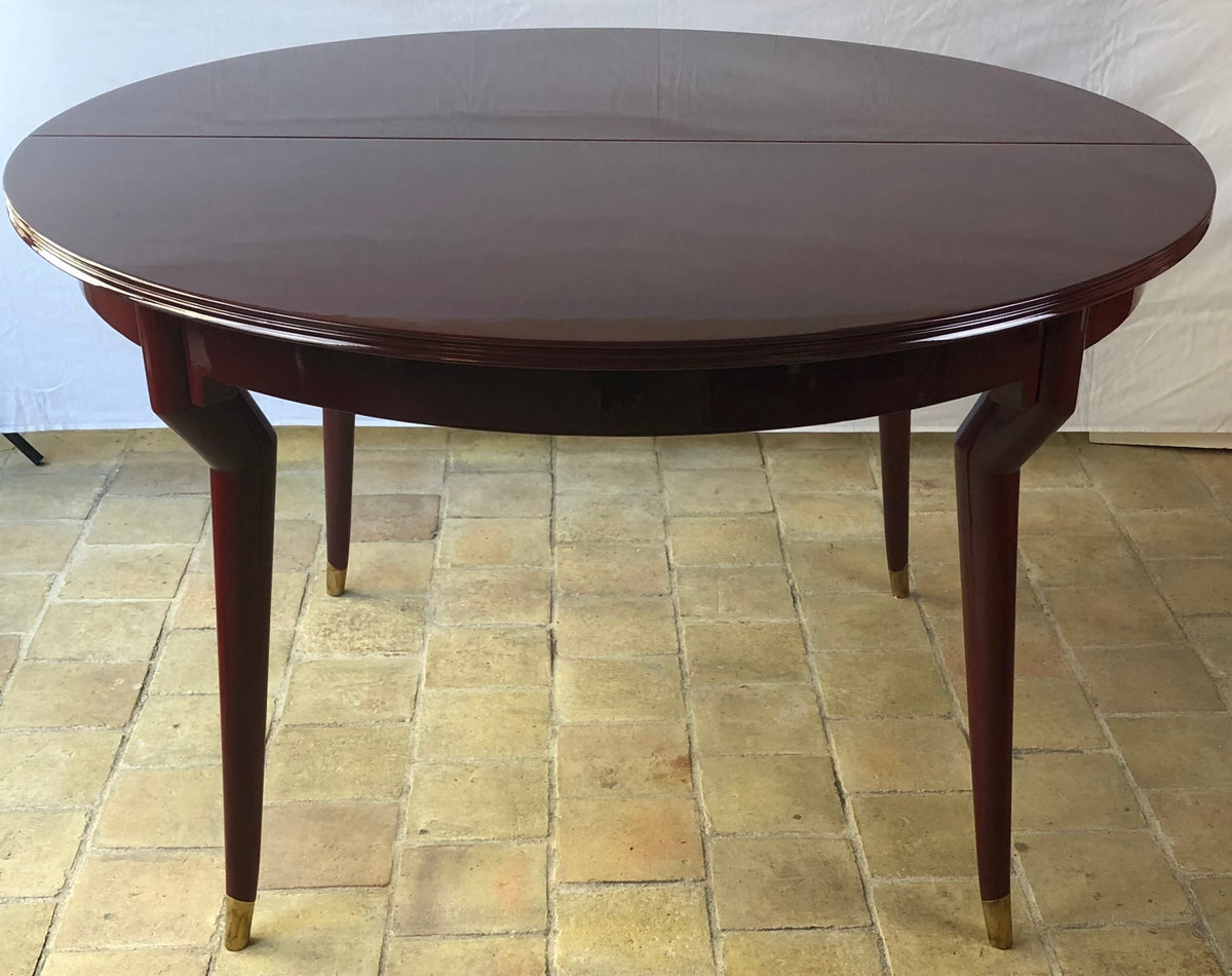 Extendable Beechwood Dining Table, Attributed to Gio Ponti, Italy — detail 10