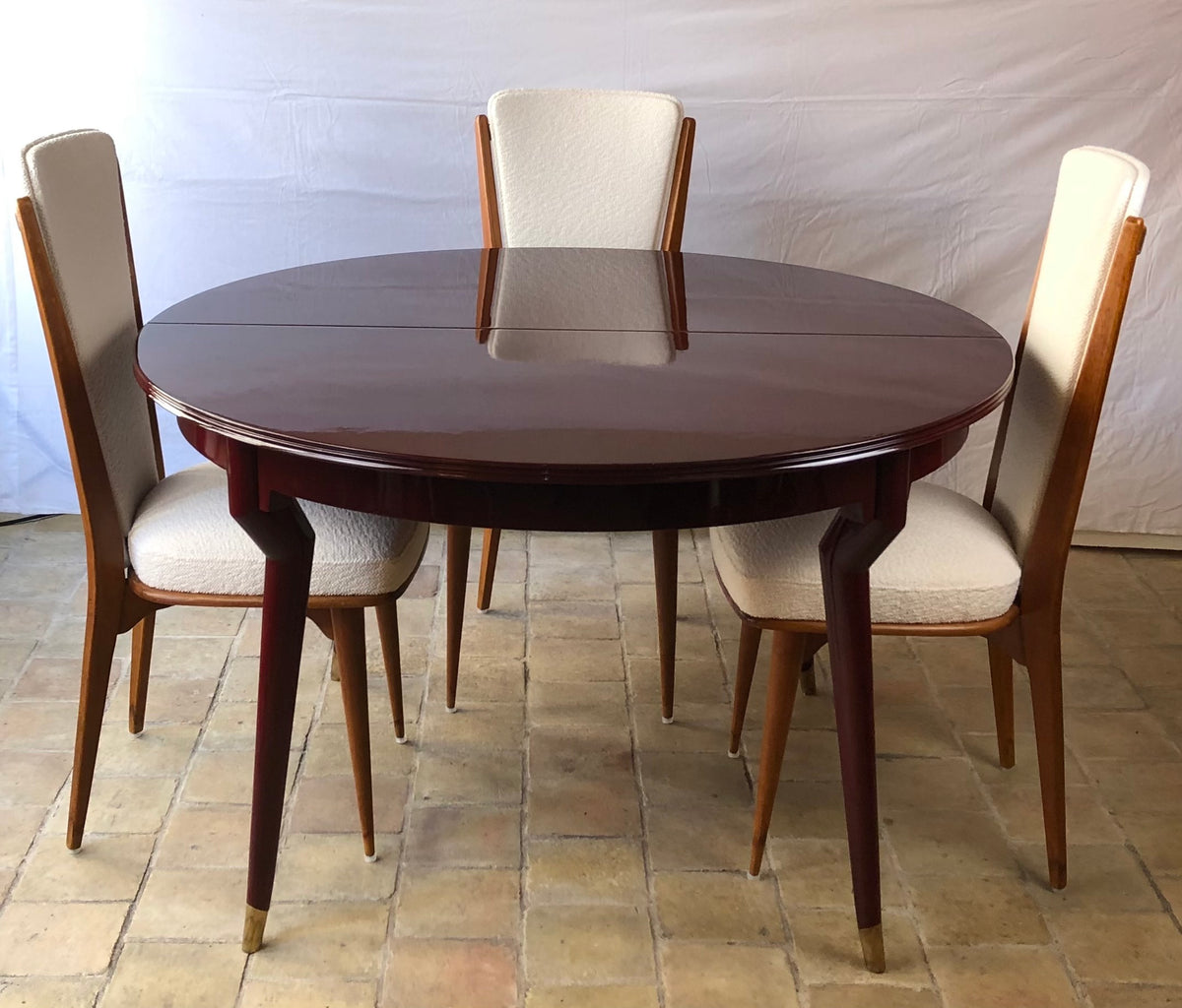 Extendable Beechwood Dining Table, Attributed to Gio Ponti, Italy — detail 2
