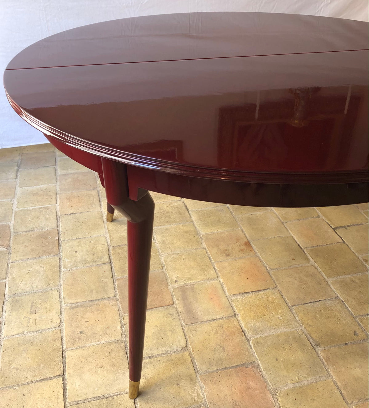 Extendable Beechwood Dining Table, Attributed to Gio Ponti, Italy — detail 8