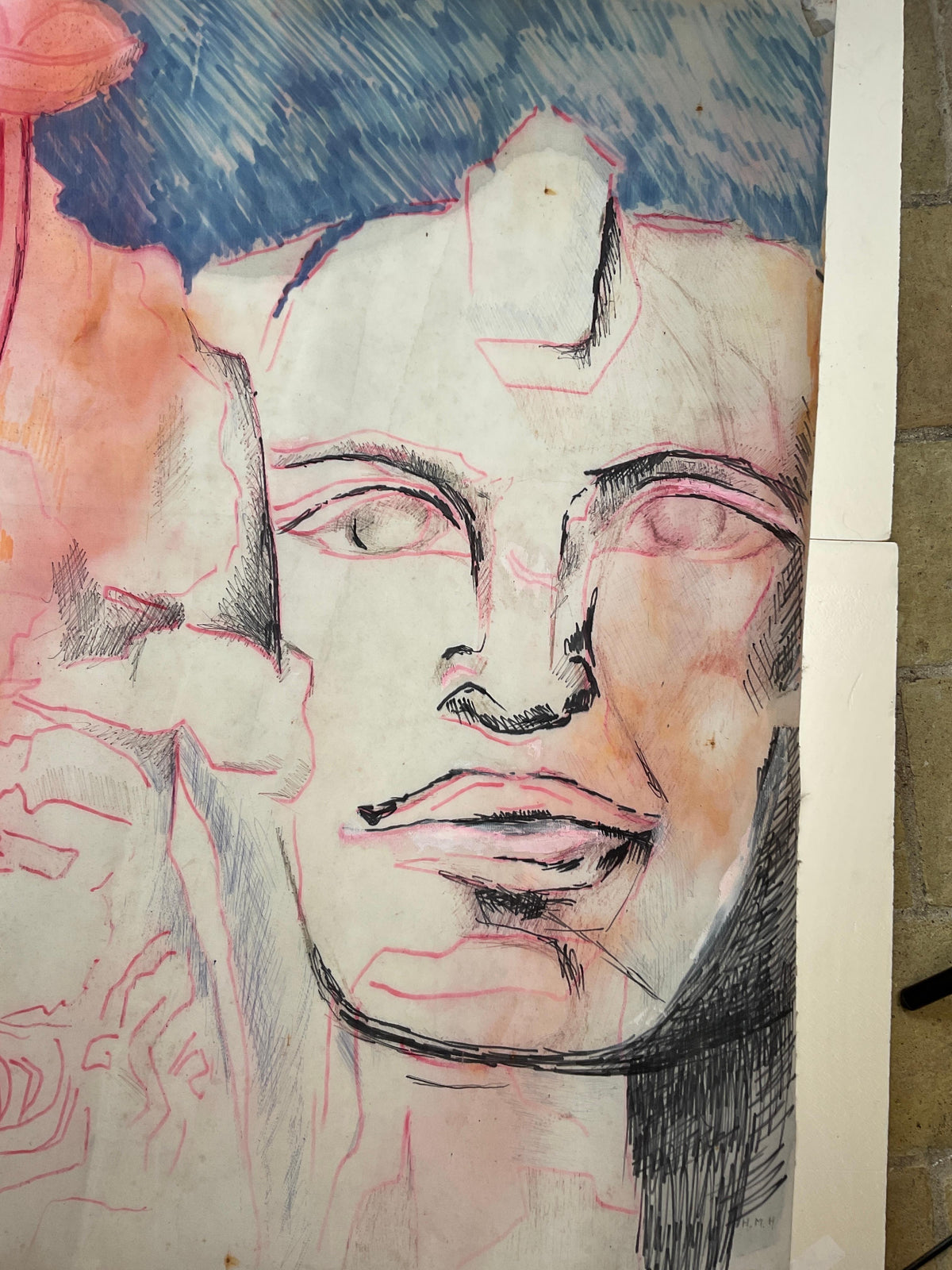 Fernand Leger Style Drawing by Heidi Melano — detail 7