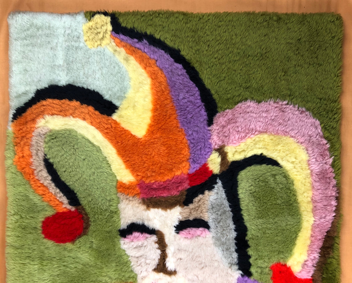 Rare Tapestry by Henri Gineste "Le Fou du Roy" Kings Joker & Exhibit Catalog — detail 2