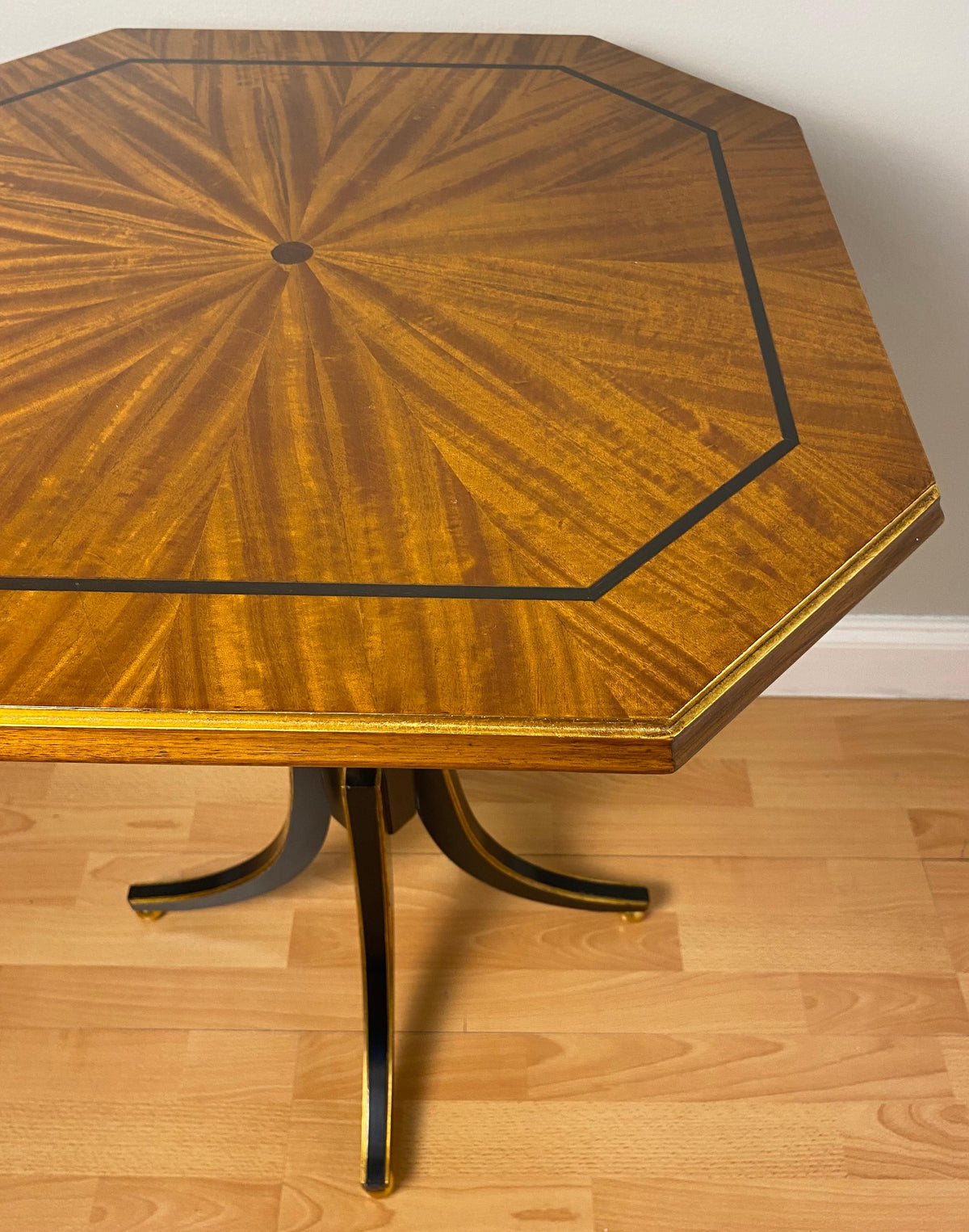 Satinwood and Mahogany End or Side Table by Hilda Flack — detail 5