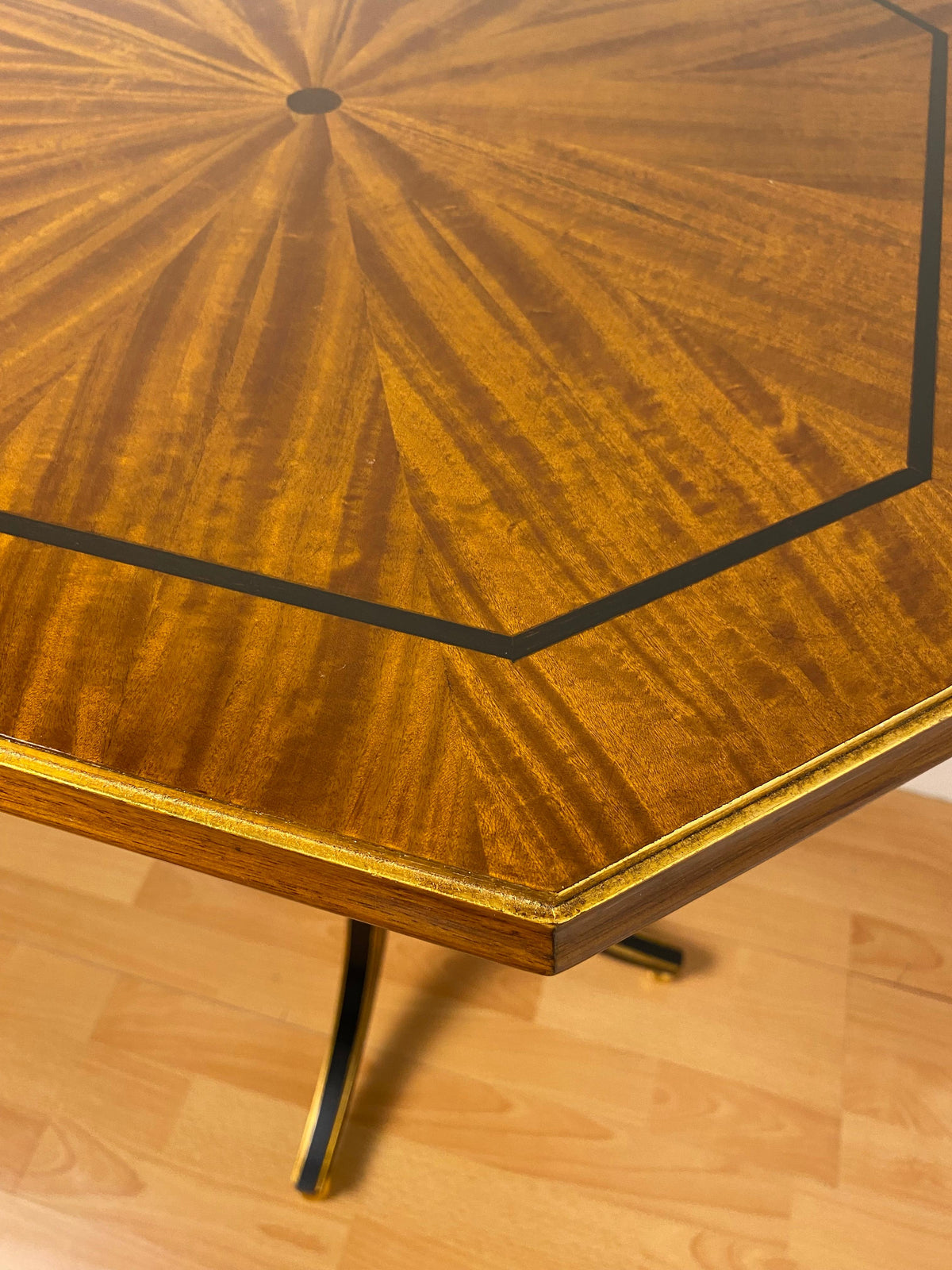 Satinwood and Mahogany End or Side Table by Hilda Flack — detail 8