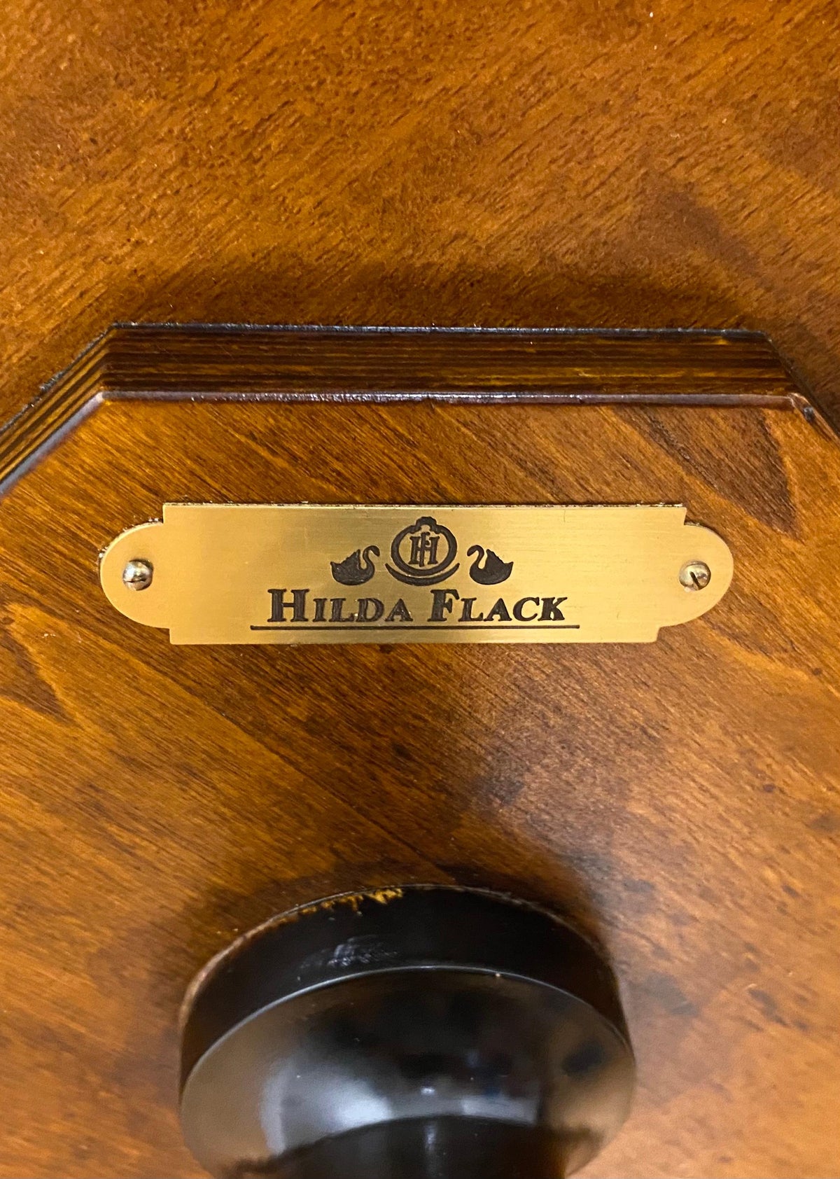 Satinwood and Mahogany End or Side Table by Hilda Flack — detail 9