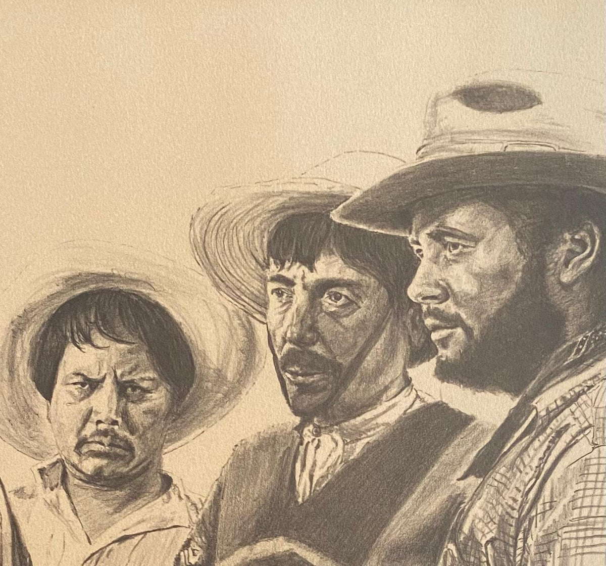 American Western Movie Lithograph "The Treasure of the Sierra Madre", Signed — detail 4