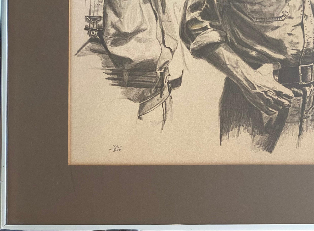 American Western Movie Lithograph "The Treasure of the Sierra Madre", Signed — detail 7