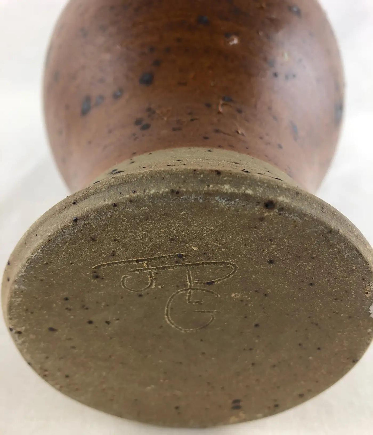 French Midcentury Ceramic Vase Signed JGP, Attrib. to Max & Dominique Picard — detail 2