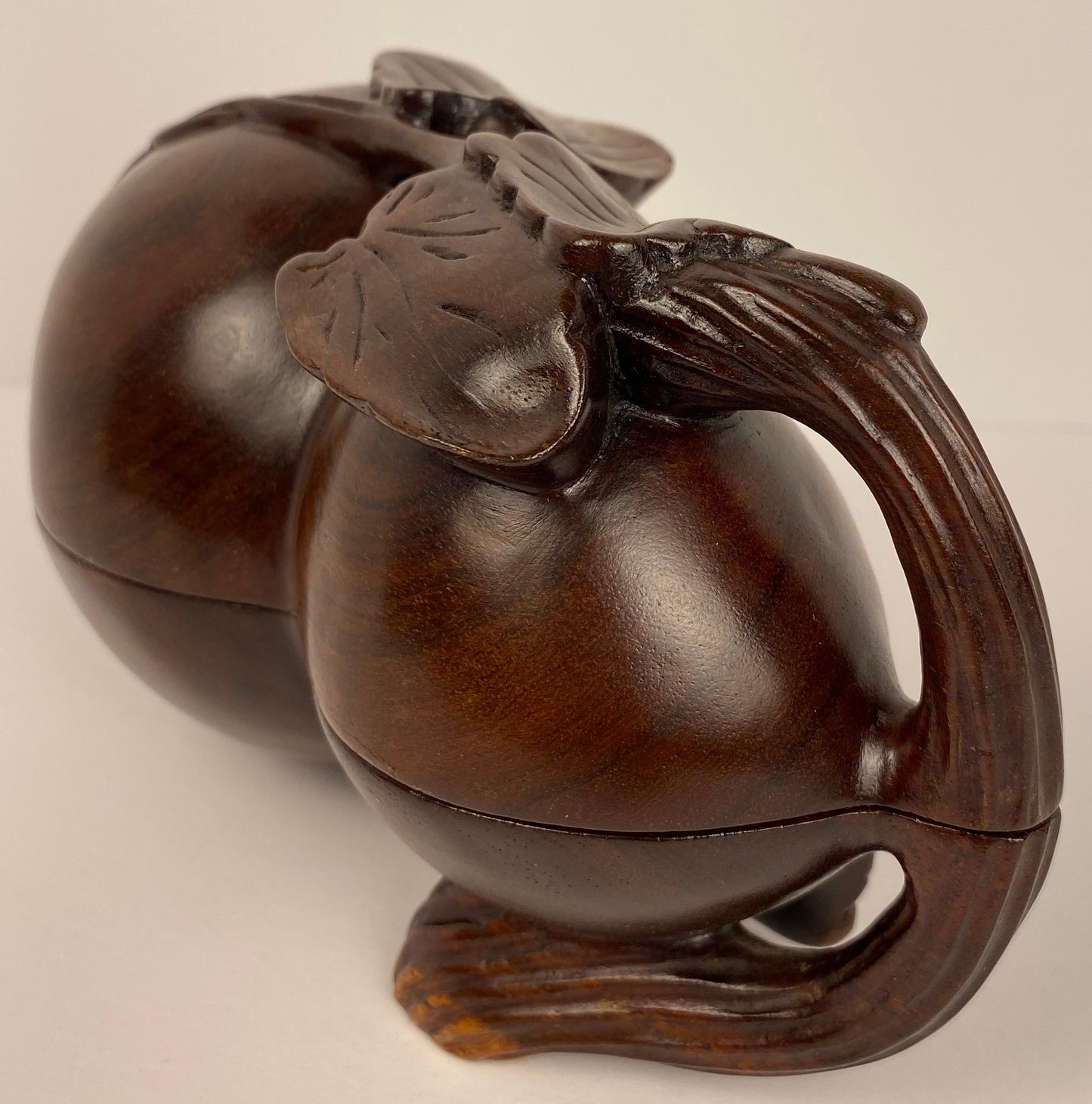 Japanese Art Deco Style Trinket Box or Hand-Carved Rosewood Jewelry Box — detail 5