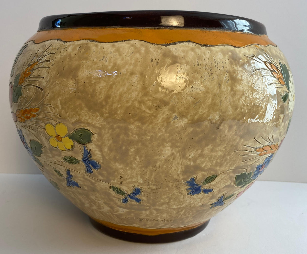Antique Jerome Massier Planter Bowl, 11 Inch Diameter — detail 5