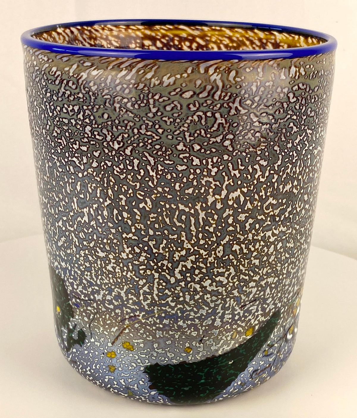 Kosta Boda Glass Vase or Planter Signed Bertil Vallien — detail 2
