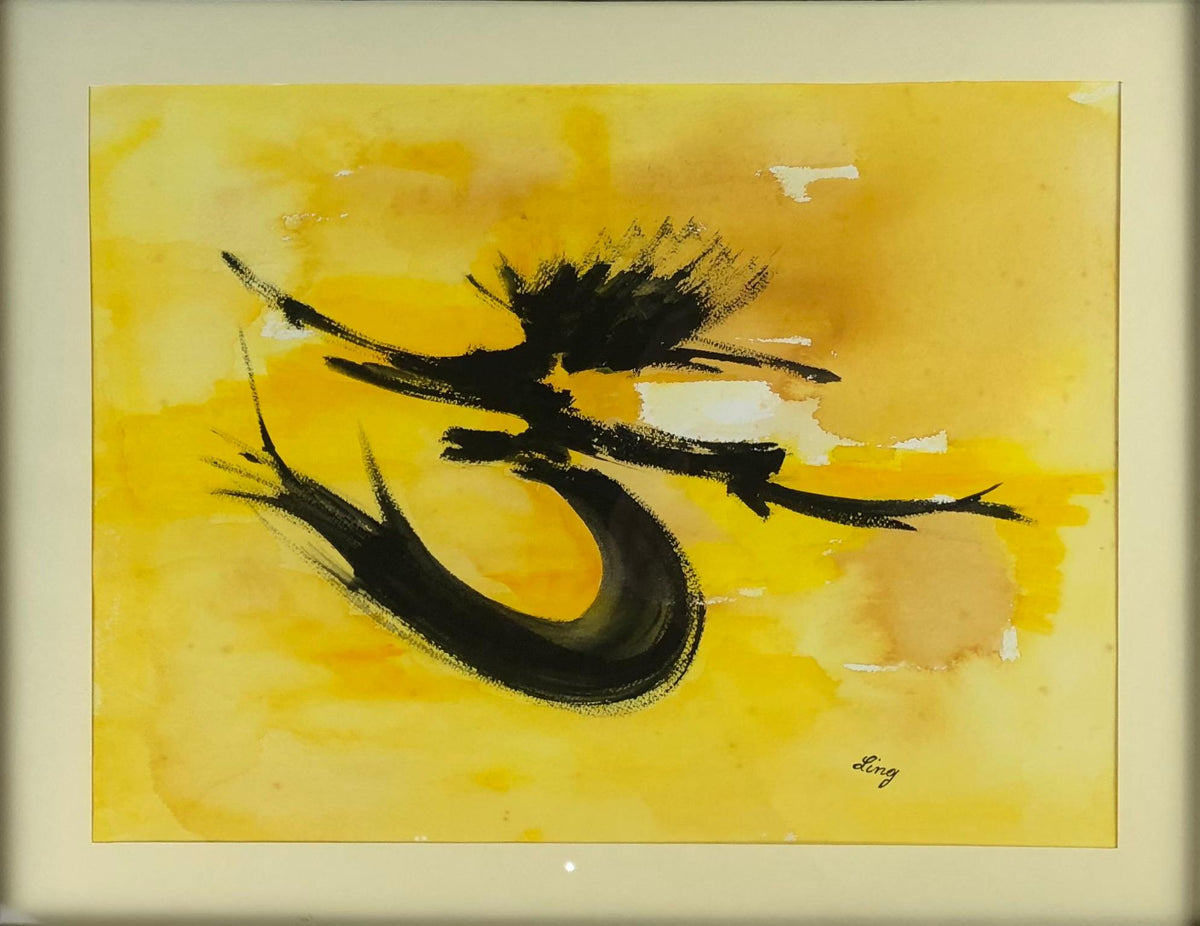 Modern Abstract Composition Signed Ling — detail 2