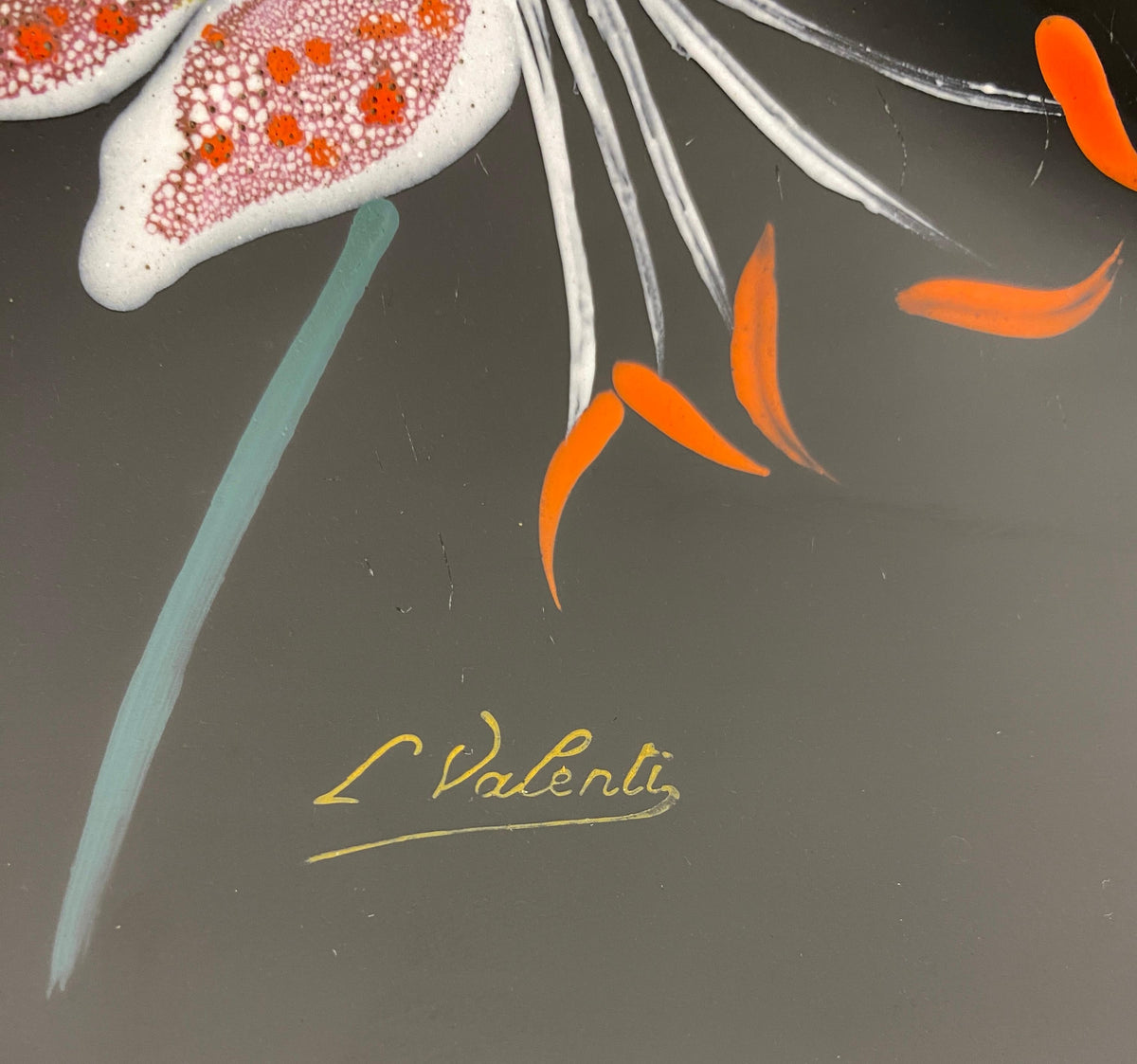 Longwy French Mid-Century Glazed Ceramic Bowl — detail 5