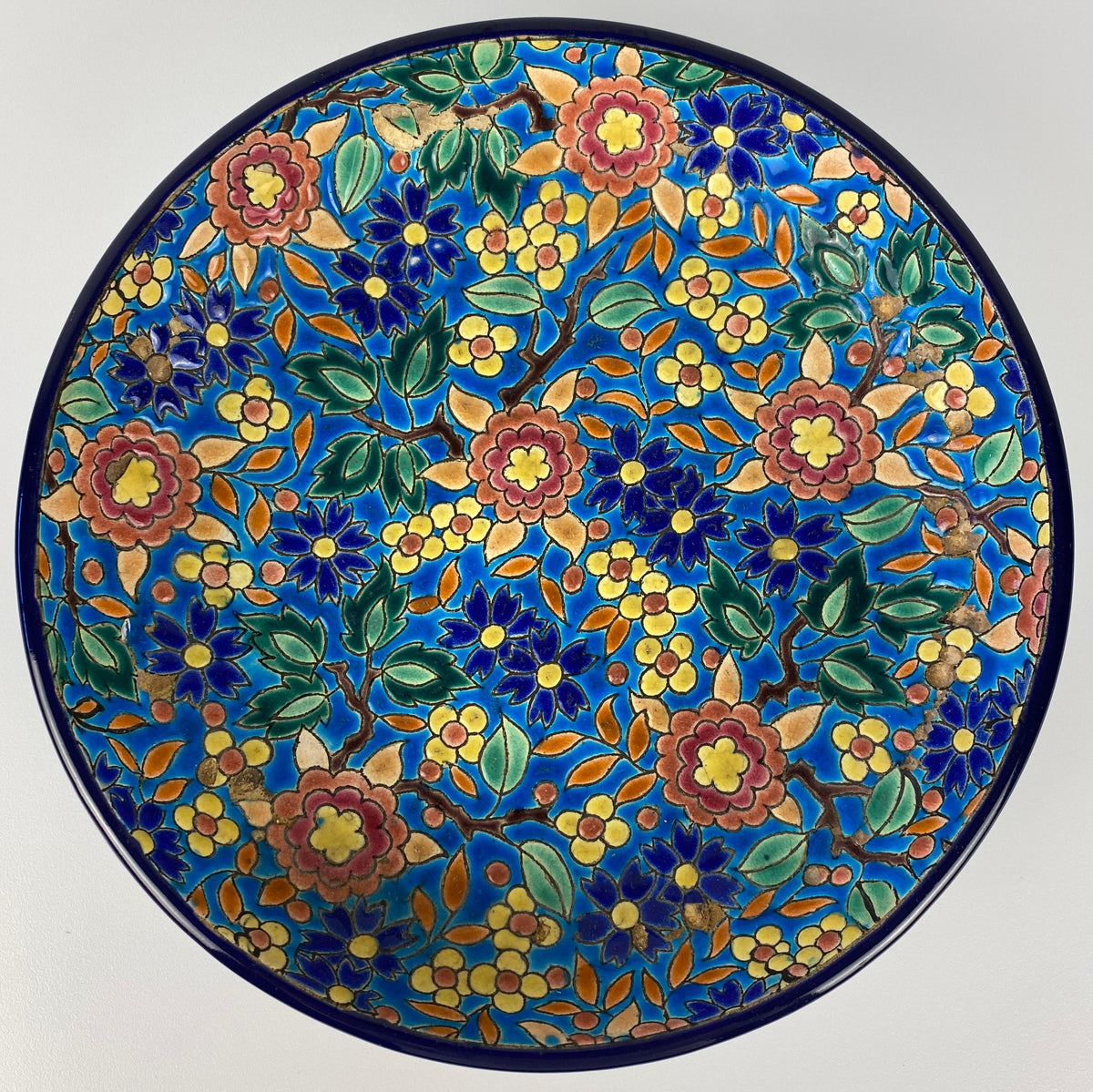 Longwy French Art Deco Ceramic Bowl — detail 3