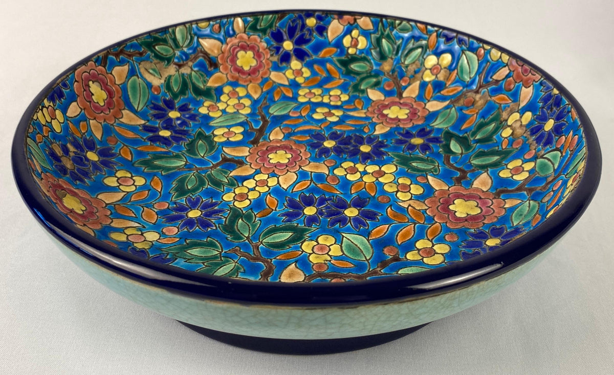 Longwy French Art Deco Ceramic Bowl — detail 4