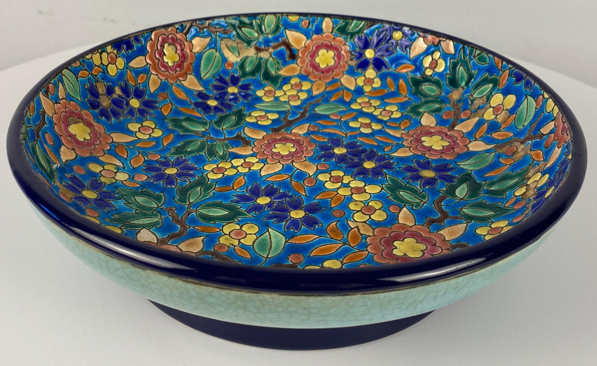 Longwy French Art Deco Ceramic Bowl — detail 9