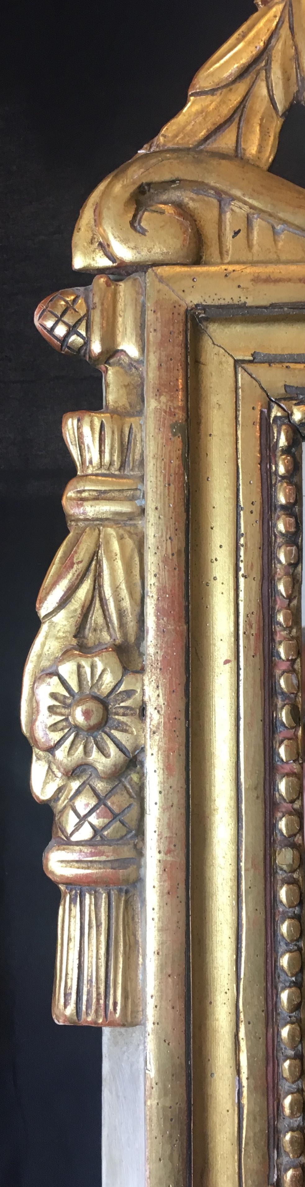 Elegant French Louis XVI Style Mirror — detail 4