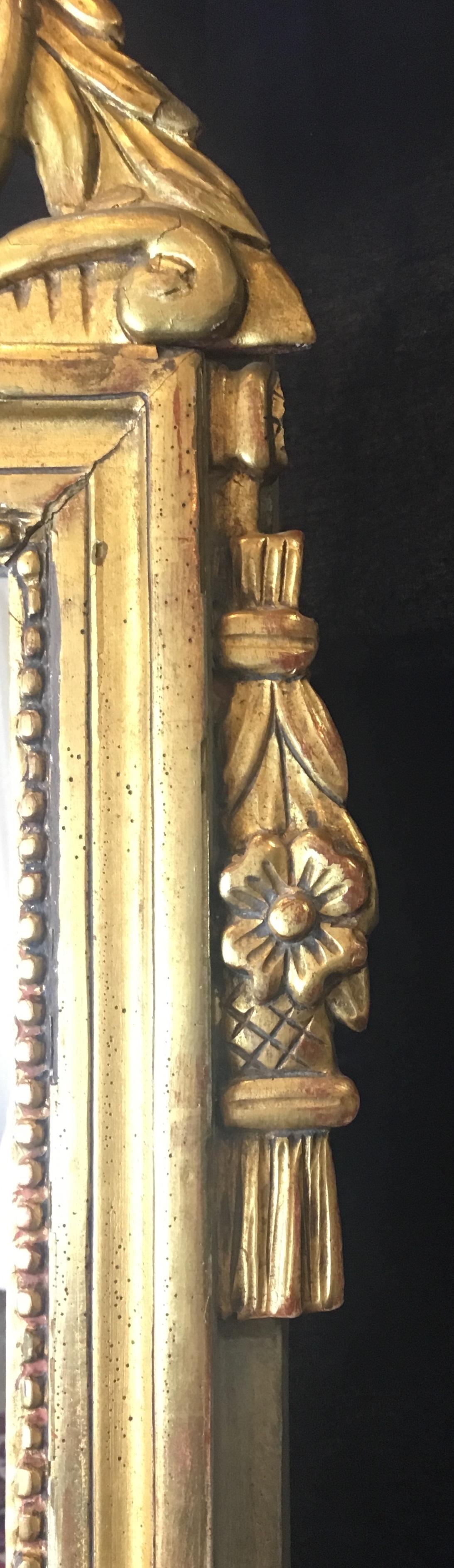 Elegant French Louis XVI Style Mirror — detail 6