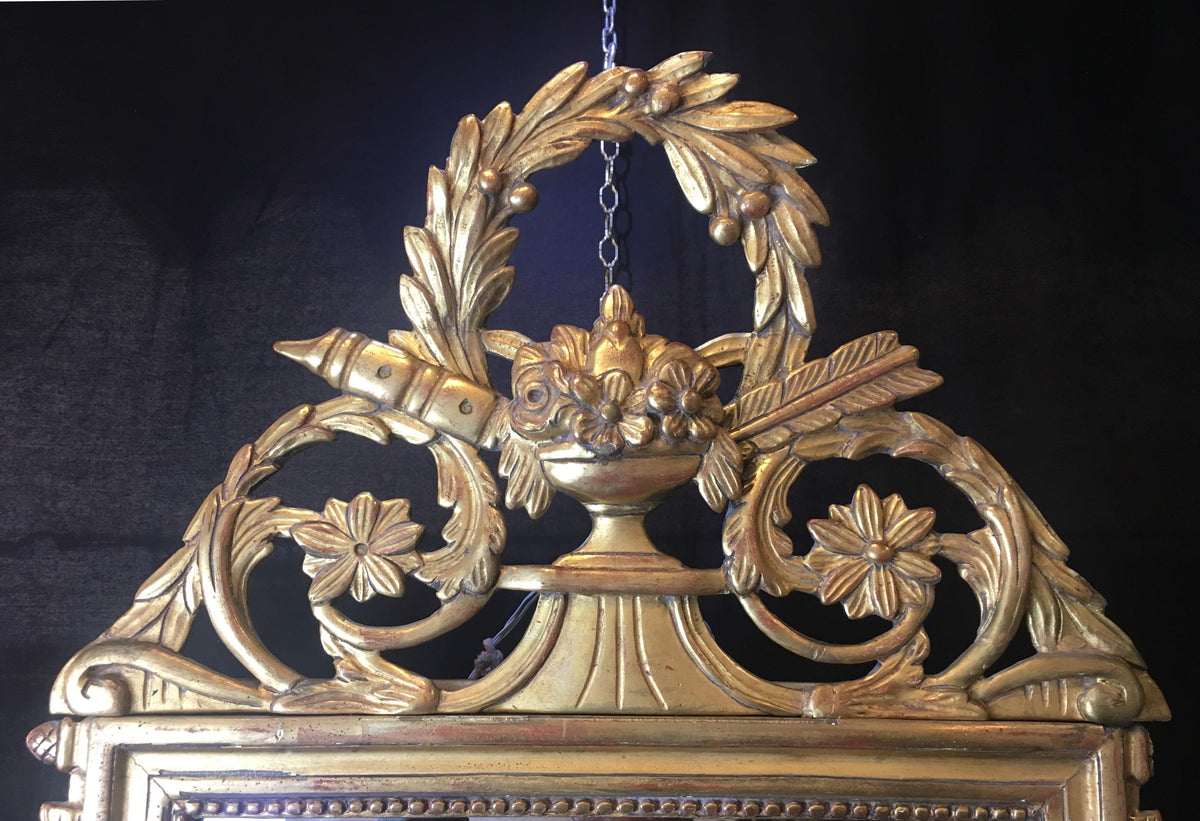 Elegant French Louis XVI Style Mirror — detail 2