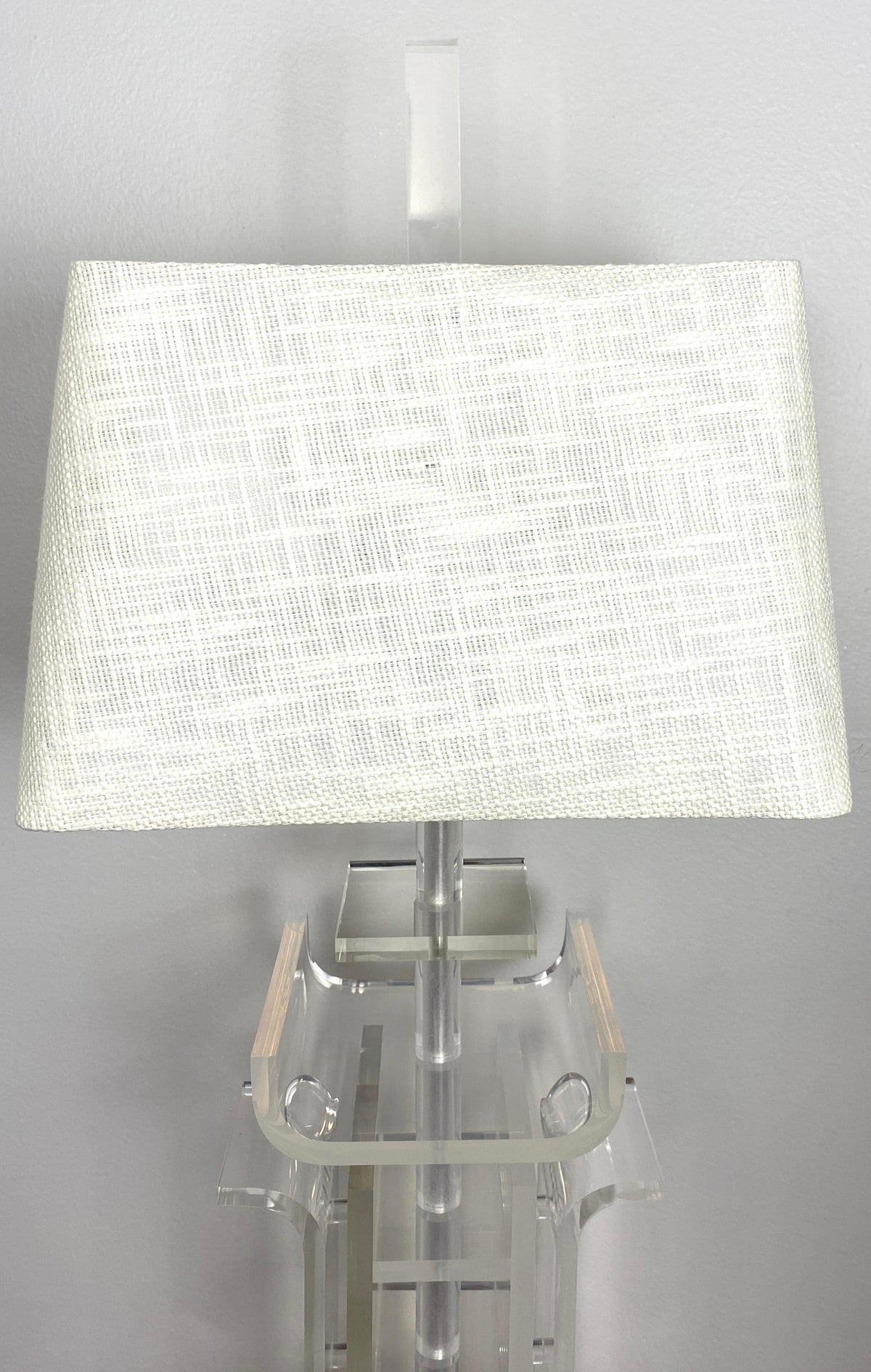 Charles Hollis Jones Lucite Table Lamp Japanese Inspired Design — detail 7