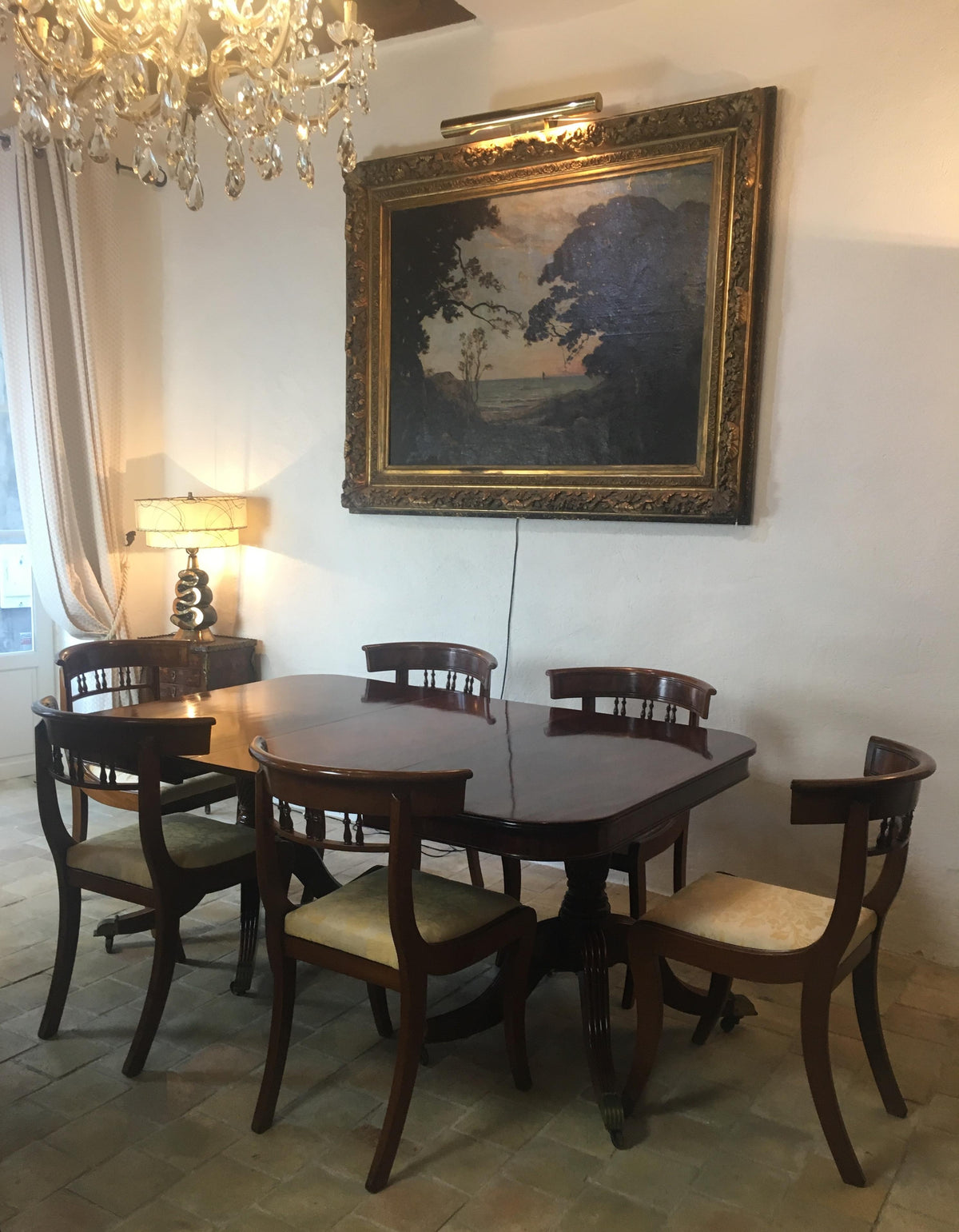 19th Century English Mahogany Double Pedestal Extending Dining Table — detail 7